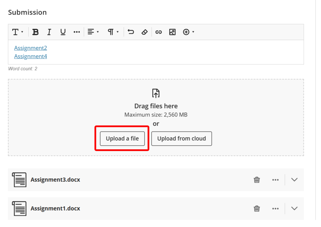 To upload a document from your computer.