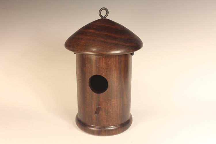 Birdhouse (walnut): 11in x 7in (28cm x 18cm)