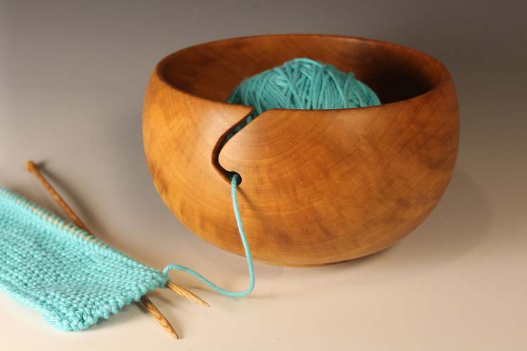 Knitting bowl (Bradford Pear): 8in x 4in (20cm x 10cm)