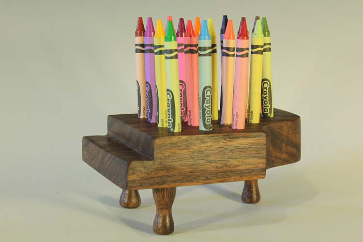 Grand Piano (crayon holder): 4in x 6in (10cm x 15cm)