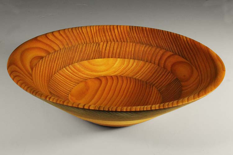 Segmented bowl (cedar): 10in x 3in (25cm x 8cm)