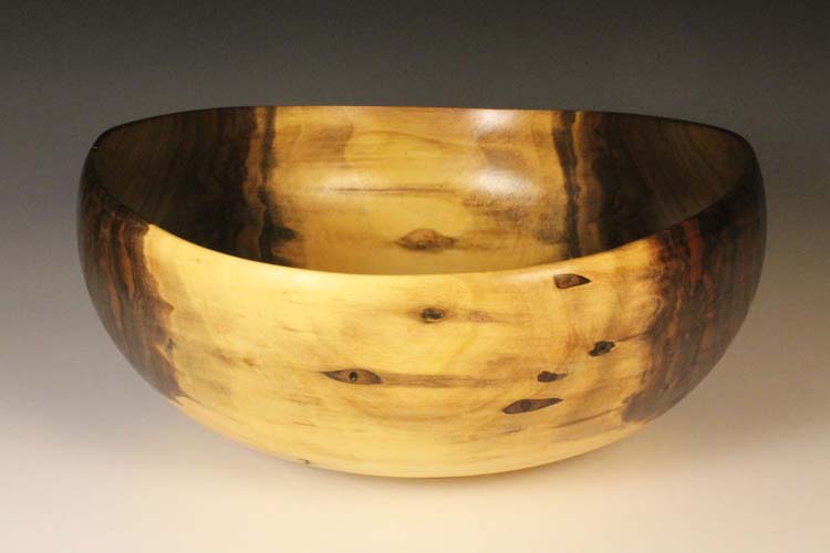 Walnut bowl: 11in x 5in (28cm x 13cm)